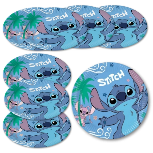 Talerzyki papierowe jednorazowe Stitch Angel 8sztuk