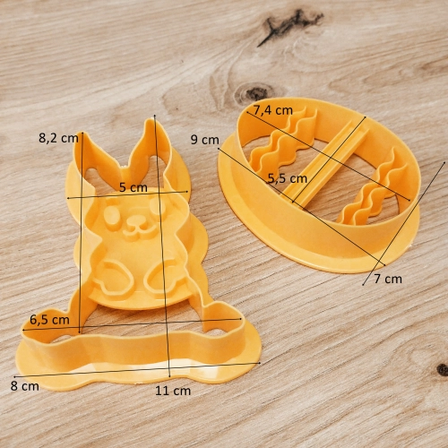 Foremki do pierników ciastek wykrawacz foremka jajko zajączek święta Wielkanoc 2 sztuki