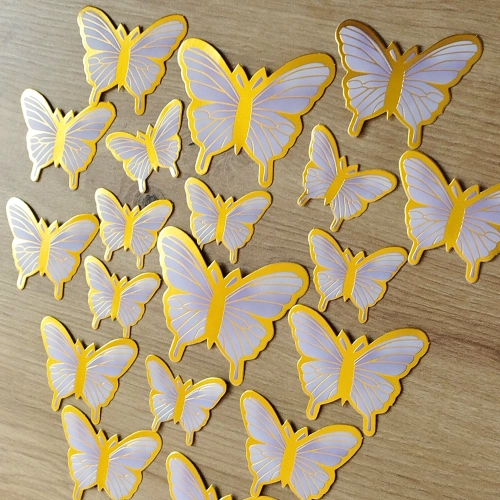 Topper na tort 20 sztuk motylki na roczek baby shower dekoracje urodzinowe