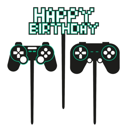 Topper na tort HAPPY BIRTHDAY game on ozdoby dekoracje urodzinowe