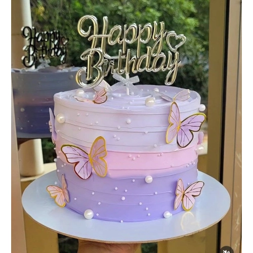 Topper piker dekoracja na tort motyle fioletowe roczek urodziny baby shower 10 szt