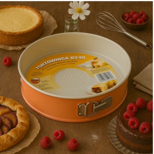 Blacha do pieczenia tortownica okrągła forma do ciasta 24 cm