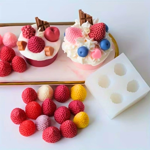 Forma silikonowa do masy cukrowej żelek ozdoby na tort truskawki