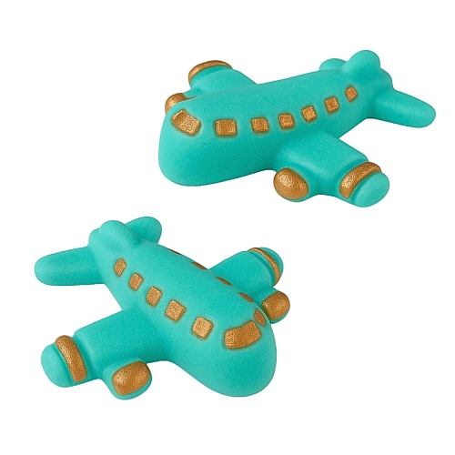 Figurka cukrowa na tort samoloty na roczek baby shower urodziny turkusowy 2 szt