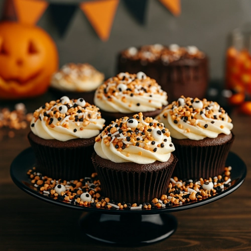 Posypka na tort oczy perełki mix dekoracje halloween na babeczki ozdoby na tort 50g