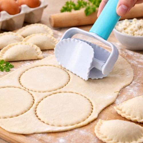 Radełko wałek do pierogów wykrawacz do ciasta forma pierożnica karbowana