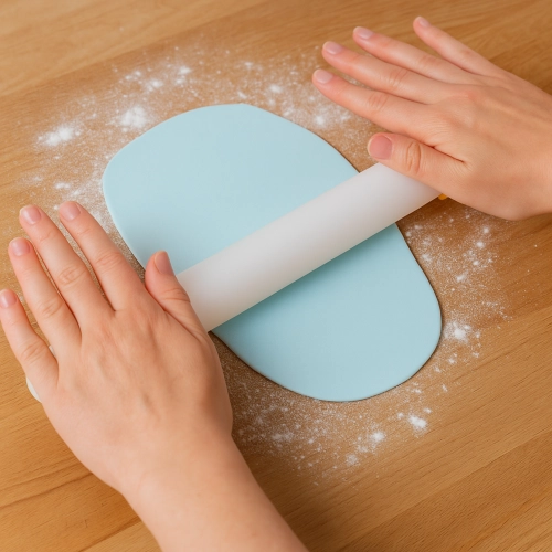 Wałek do ciasta cukierniczy prosty do masy cukrowej lukru średni 30 cm