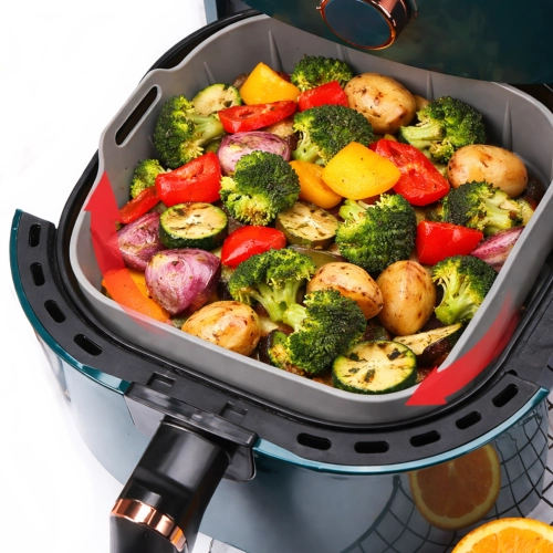 Wkład silikonowy do frytkownicy beztłuszczowej AIR FRYER forma koszyk do pieczenia wielorazowy