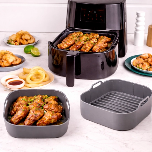 Wkład silikonowy do frytkownicy beztłuszczowej AIR FRYER forma koszyk do pieczenia wielorazowy