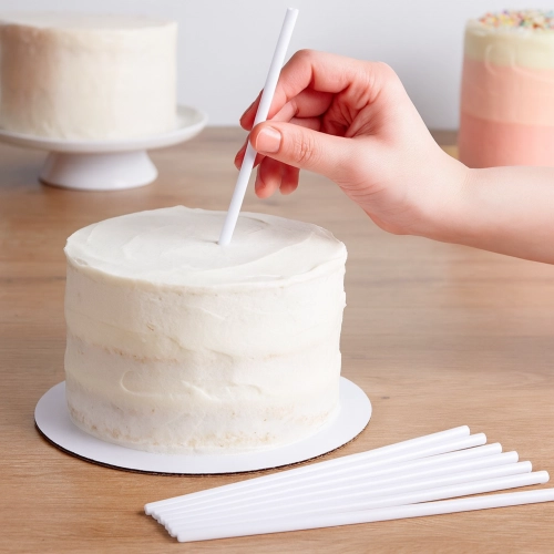 Wspornik do tortu 30 cm 12 sztuk wsporniki do tortu piętrowego rurki długie białe
