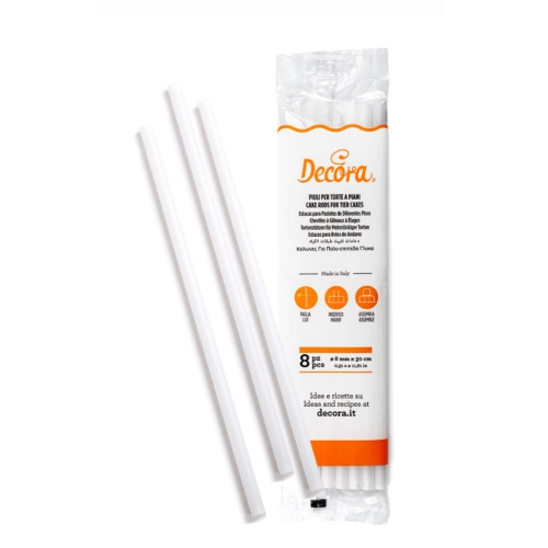 Wspornik do tortu 30 cm 8 sztuk wsporniki do tortu piętrowego rurki długie