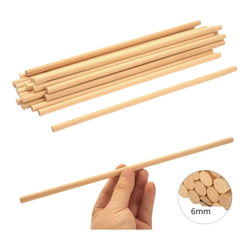 Wsporniki do tortu do tortu piętrowegodrewnaine rurki długie 30cm bambusowe 12szt