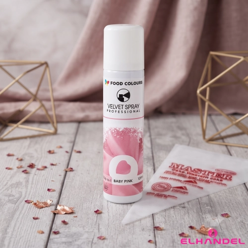 Barwnik spożywczy 100ml jadalny zamsz w spray różowy ozdoby velvet i rękaw cukierniczy