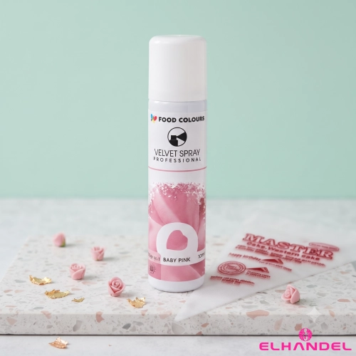 Barwnik spożywczy 100ml jadalny zamsz w spray różowy ozdoby velvet i rękaw cukierniczy