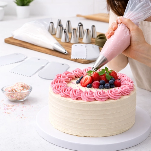 Tylki cukiernicze do kremu 19 sztuk ozdoby na tort adapter szpatułki rękaw cukierniczy