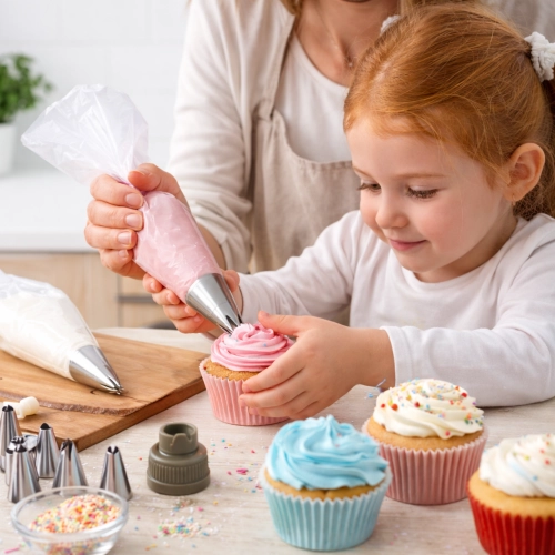 Tylki cukiernicze do kremu 19 sztuk ozdoby na tort adapter szpatułki rękaw cukierniczy
