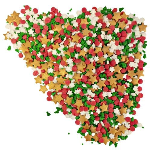 Posypka cukrowa na tort Boże Narodzenie choinka maczki gwiazdki dekoracja święta mix 1kg