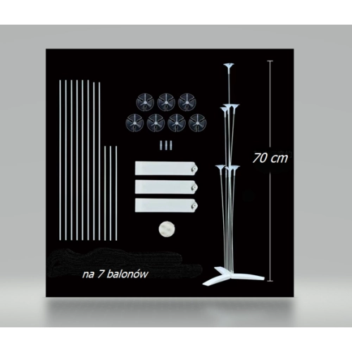 Stojak stelaż na 7 balony dekoracja wysoki 70 cm