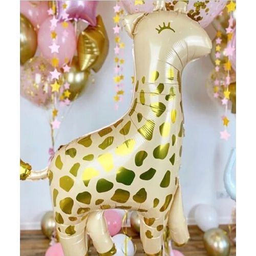 Balon foliowy żyrafa baloniki urodziny mix konfetti